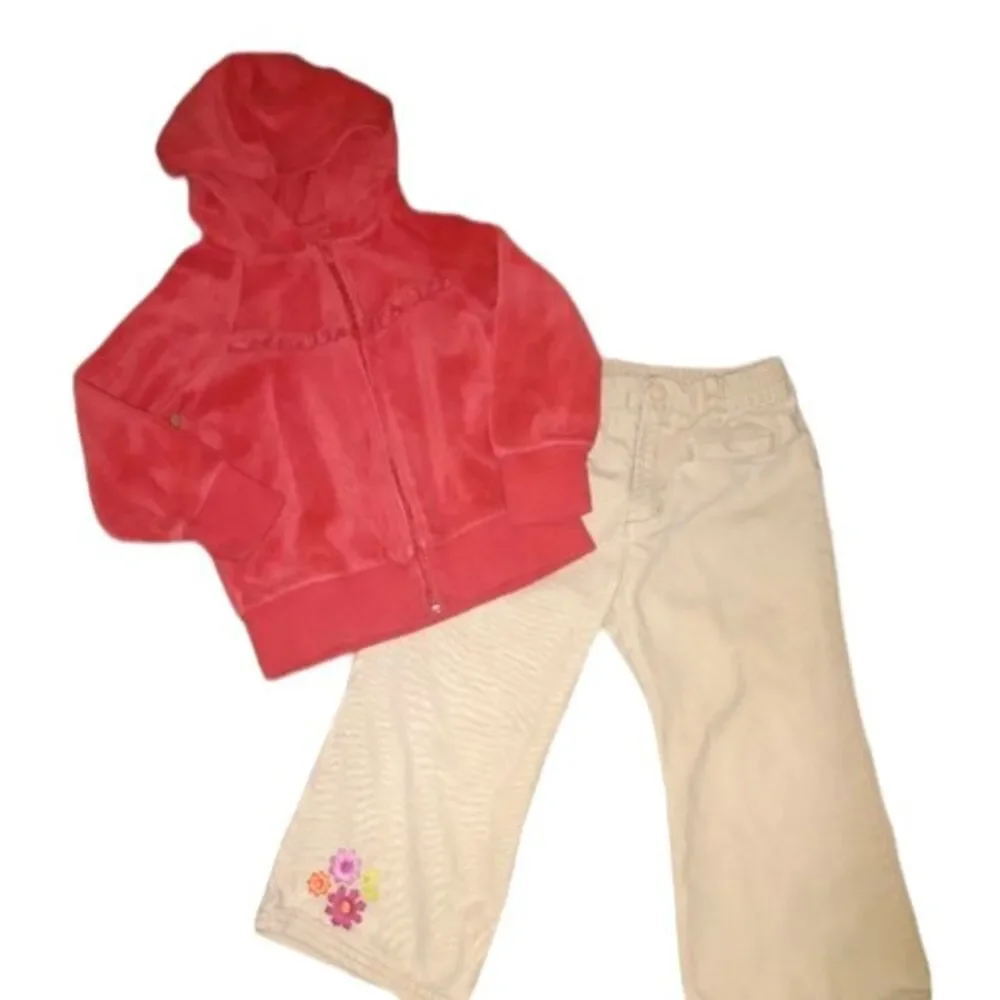 The Children's Place Hoodie & Old Navy Khakis Toddler‎ Girl's Outfit Size 3T